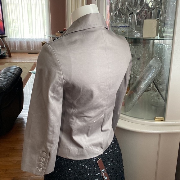 MEXX Women Solid Single Breasted Casual, Formal Blazer (Grey) Sz US 2 - Picture 9 of 16